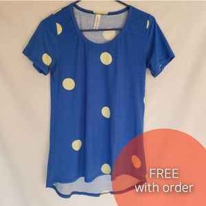 LuLaRoe polka dot shirt tunic top short-sleeve